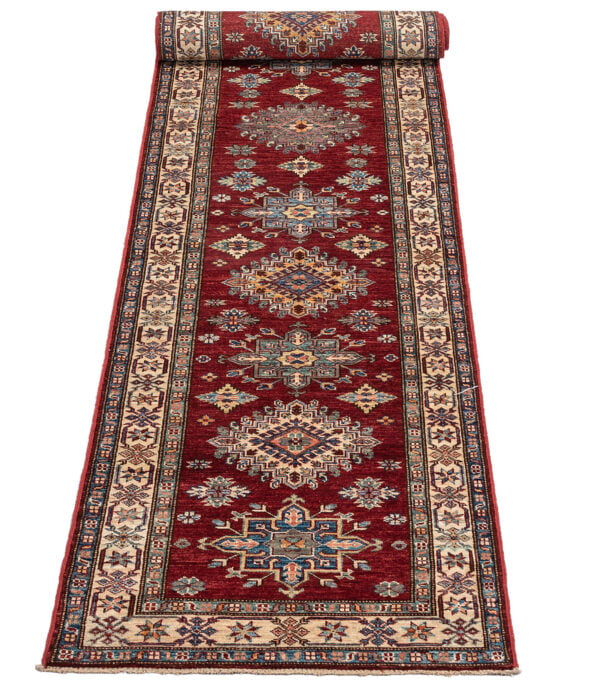 Fine Kazak 399cm x 82cm / 13'1'' x 2'8'' - Image 3