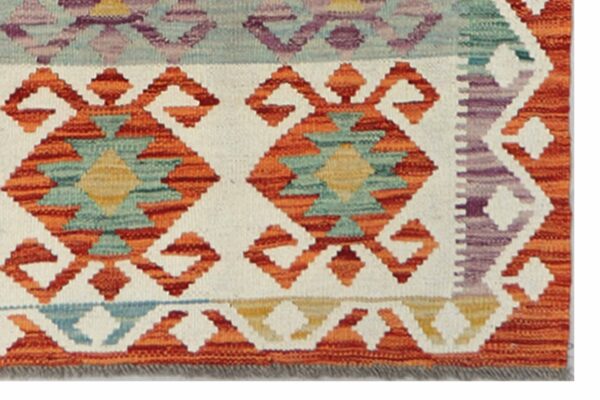 Afghan Kilim Runner 243cm x 70cm / 8ft x 2ft 4in - Image 3
